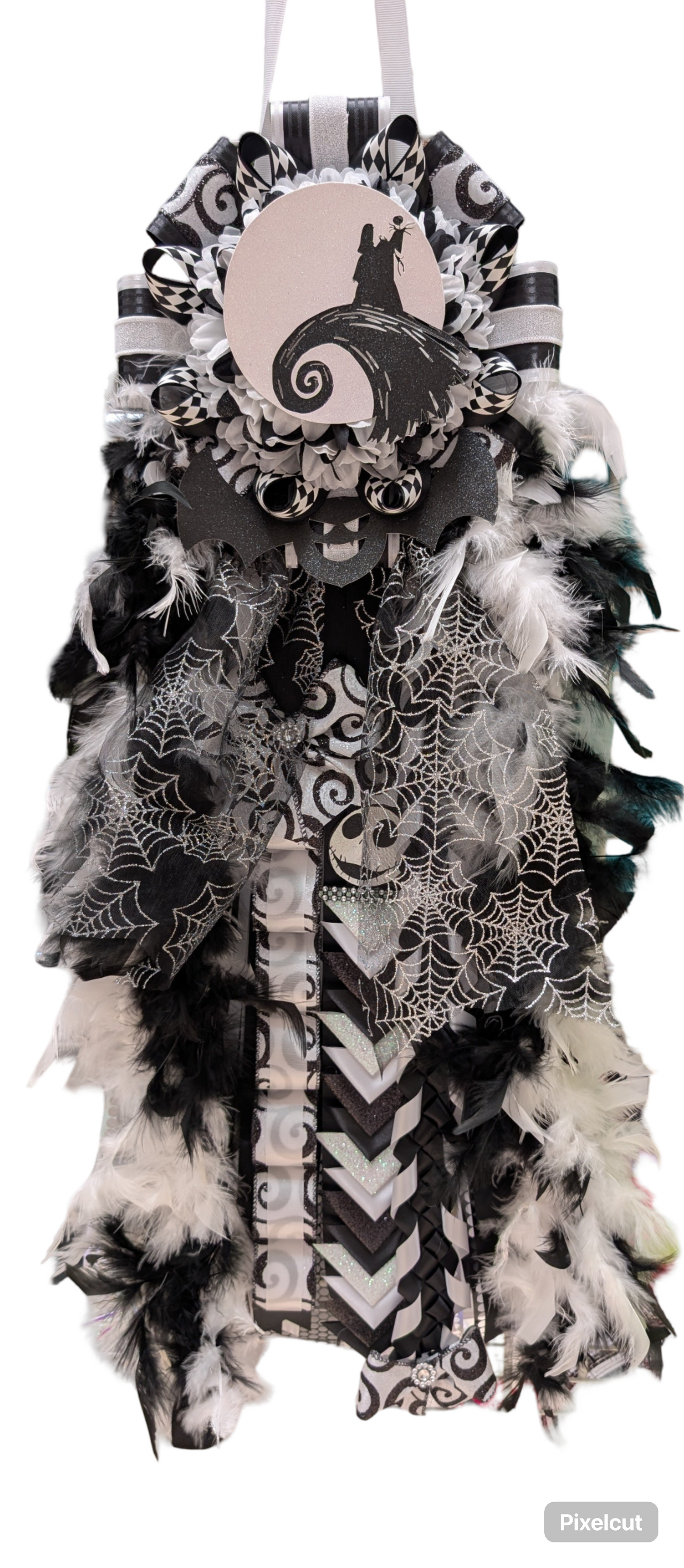 Single Jack Skellington Nightmare Before Christmas theme inspired Homecoming mum. (Premade)