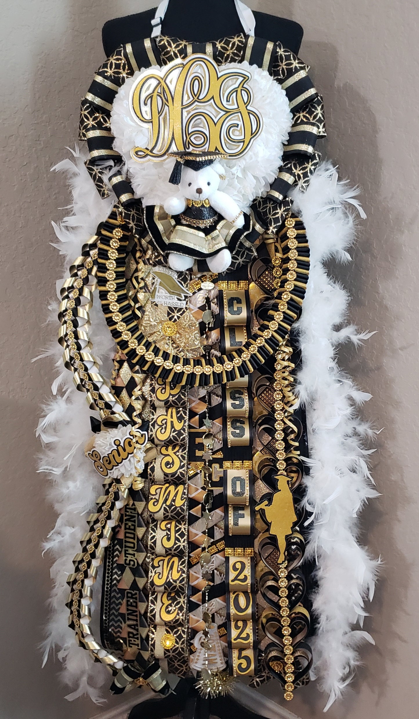 Senior Triple Heart shaped Homecoming mum (Made to order)