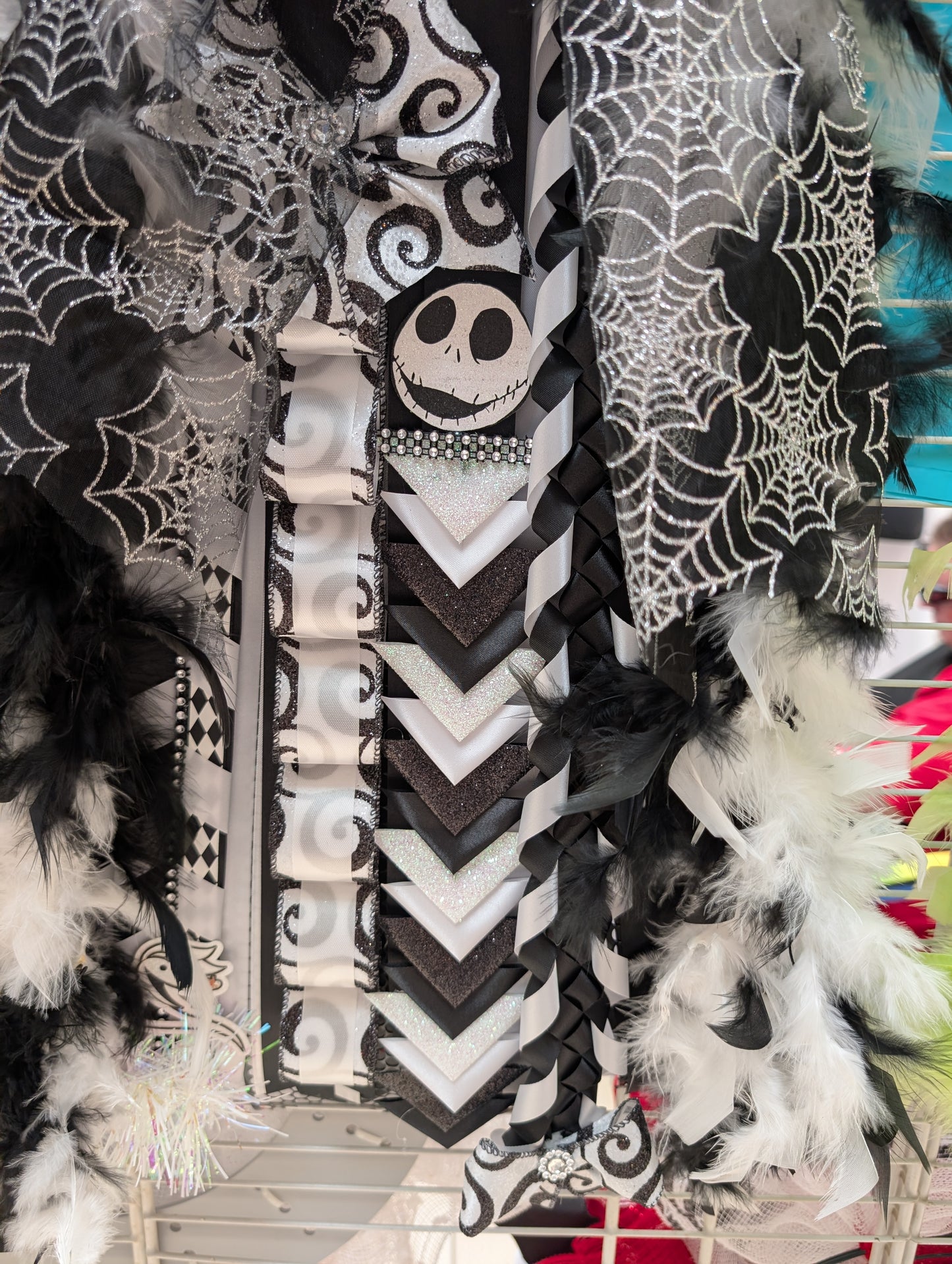 Single Jack Skellington Nightmare Before Christmas theme inspired Homecoming mum. (Premade)