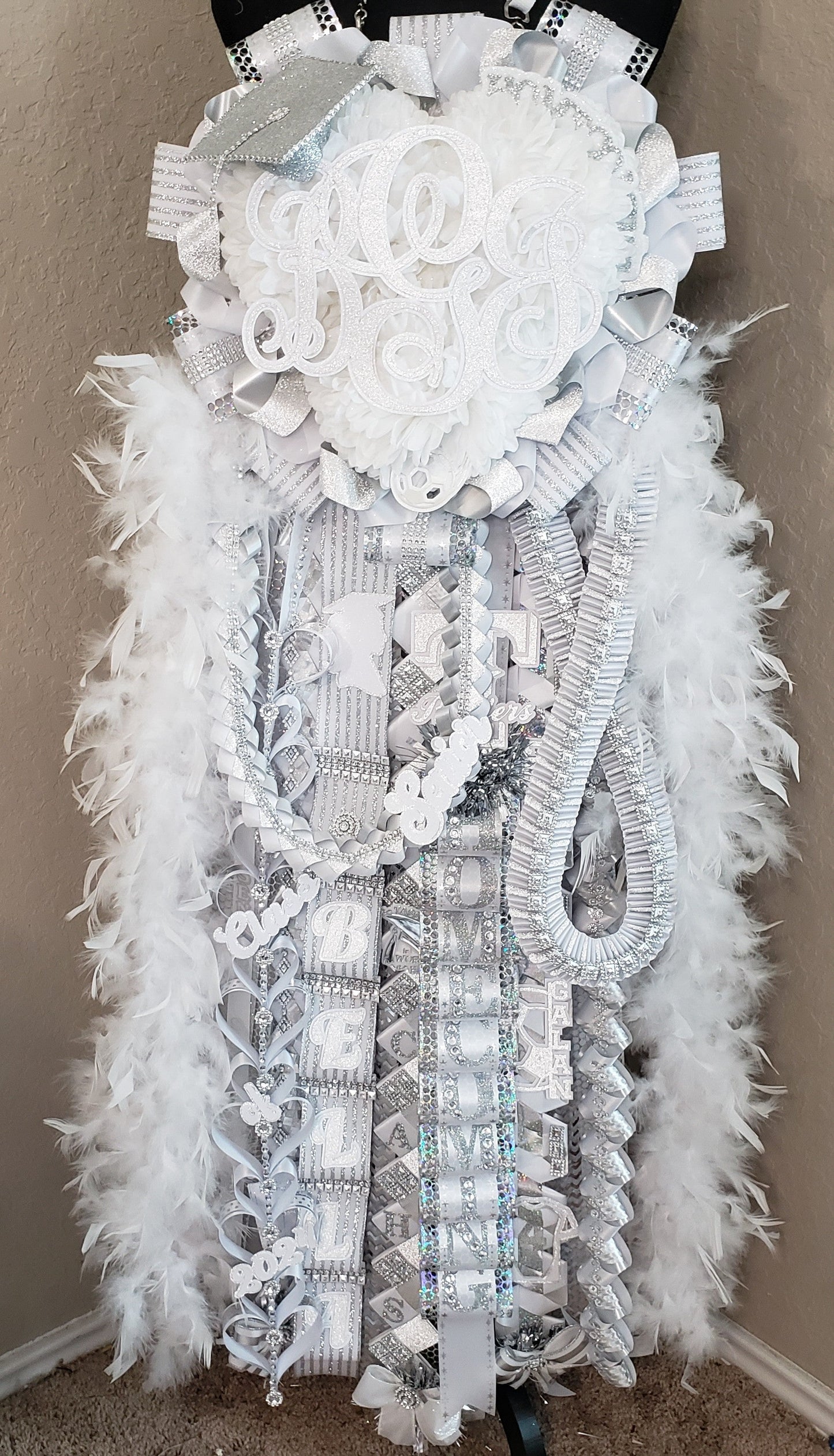 Senior Triple Heart shaped Homecoming mum (Made to order)