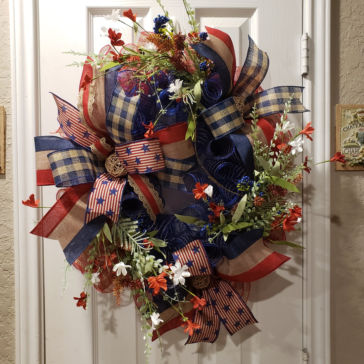 Memorial Day or 4th of July Americana wall/door wreath