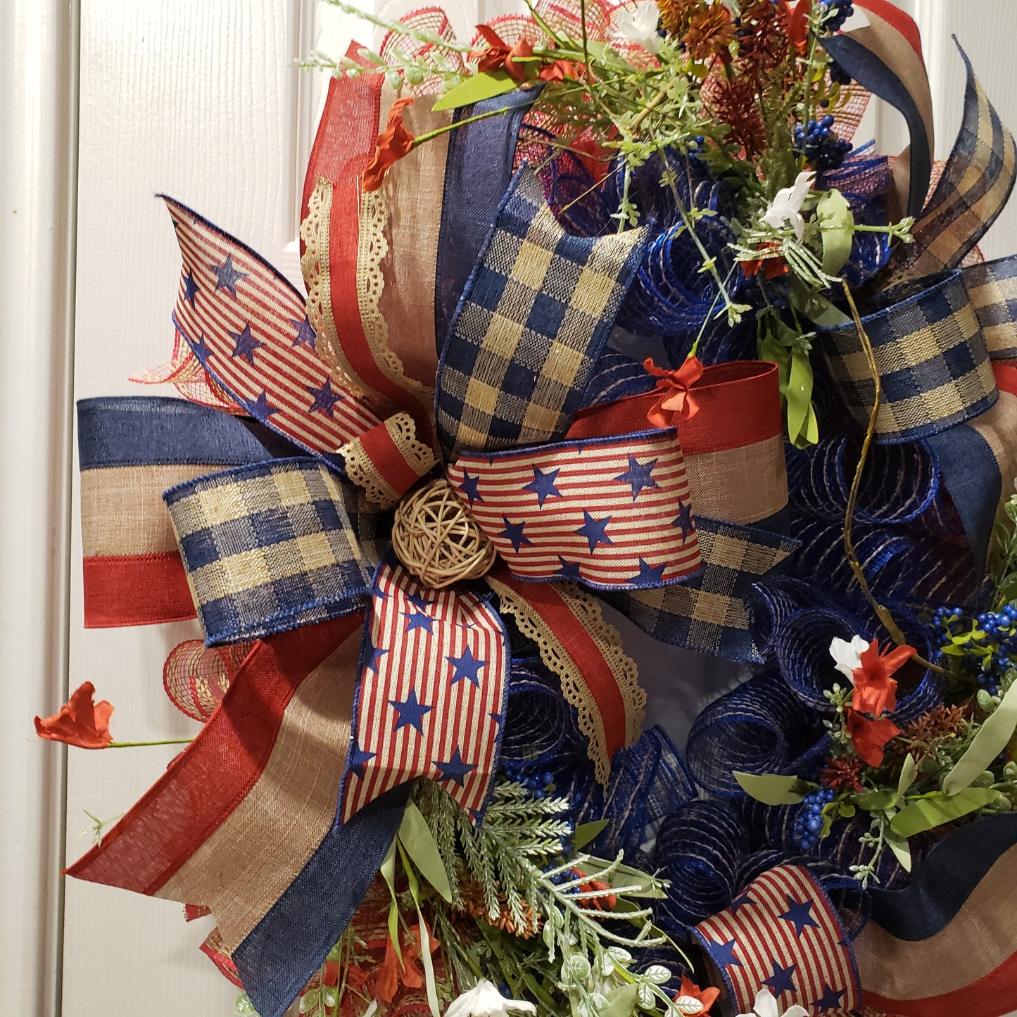 Memorial Day or 4th of July Americana wall/door wreath