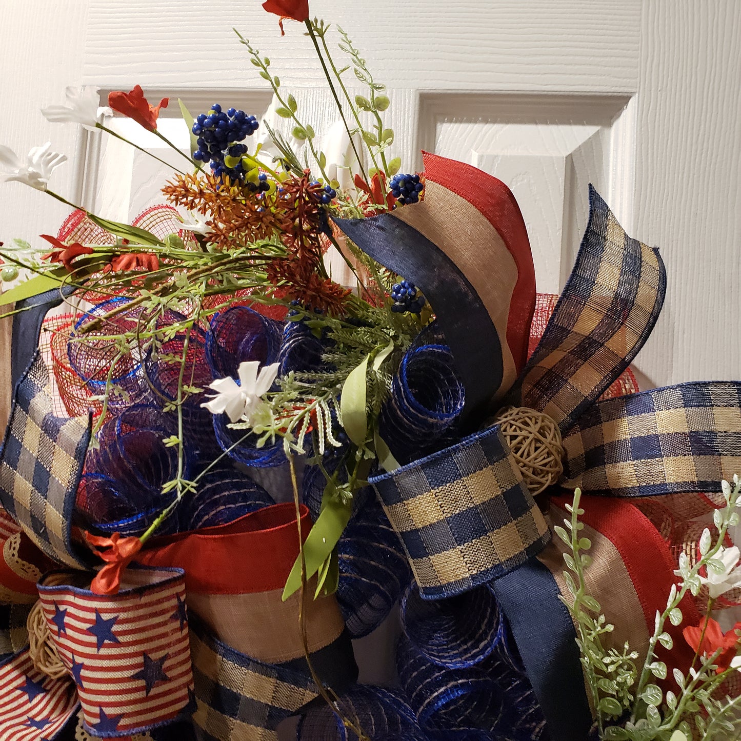 Memorial Day or 4th of July Americana wall/door wreath