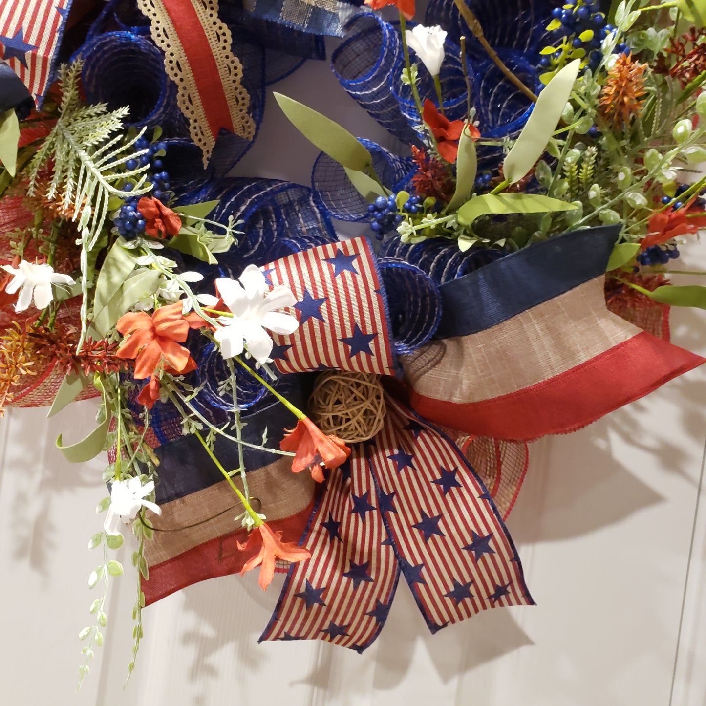 Memorial Day or 4th of July Americana wall/door wreath