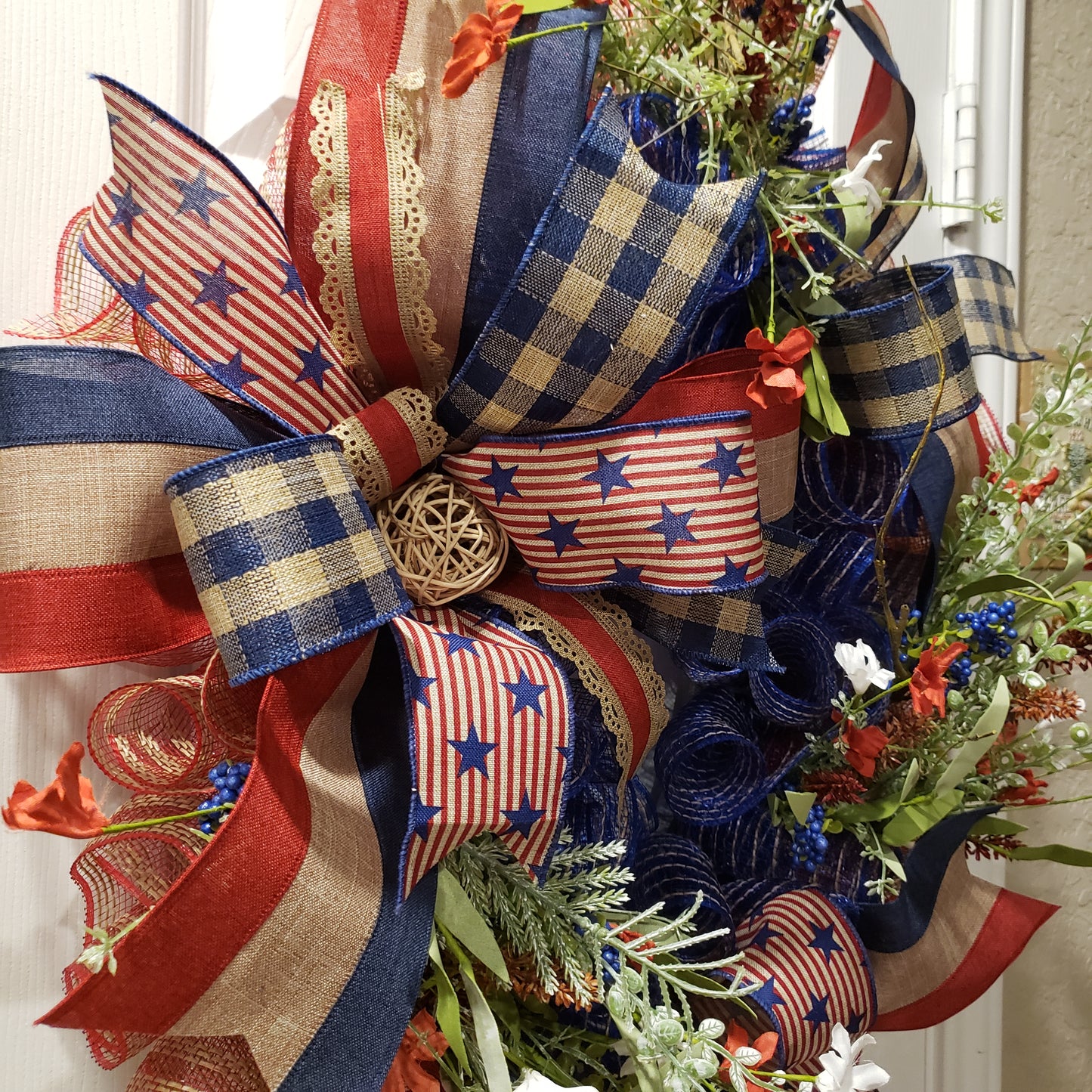 Memorial Day or 4th of July Americana wall/door wreath