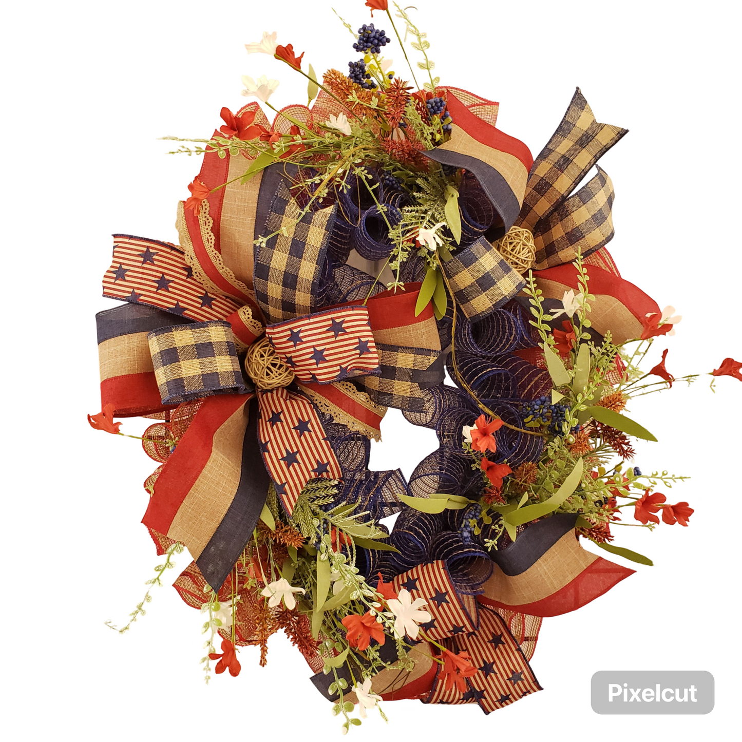 Memorial Day or 4th of July Americana wall/door wreath