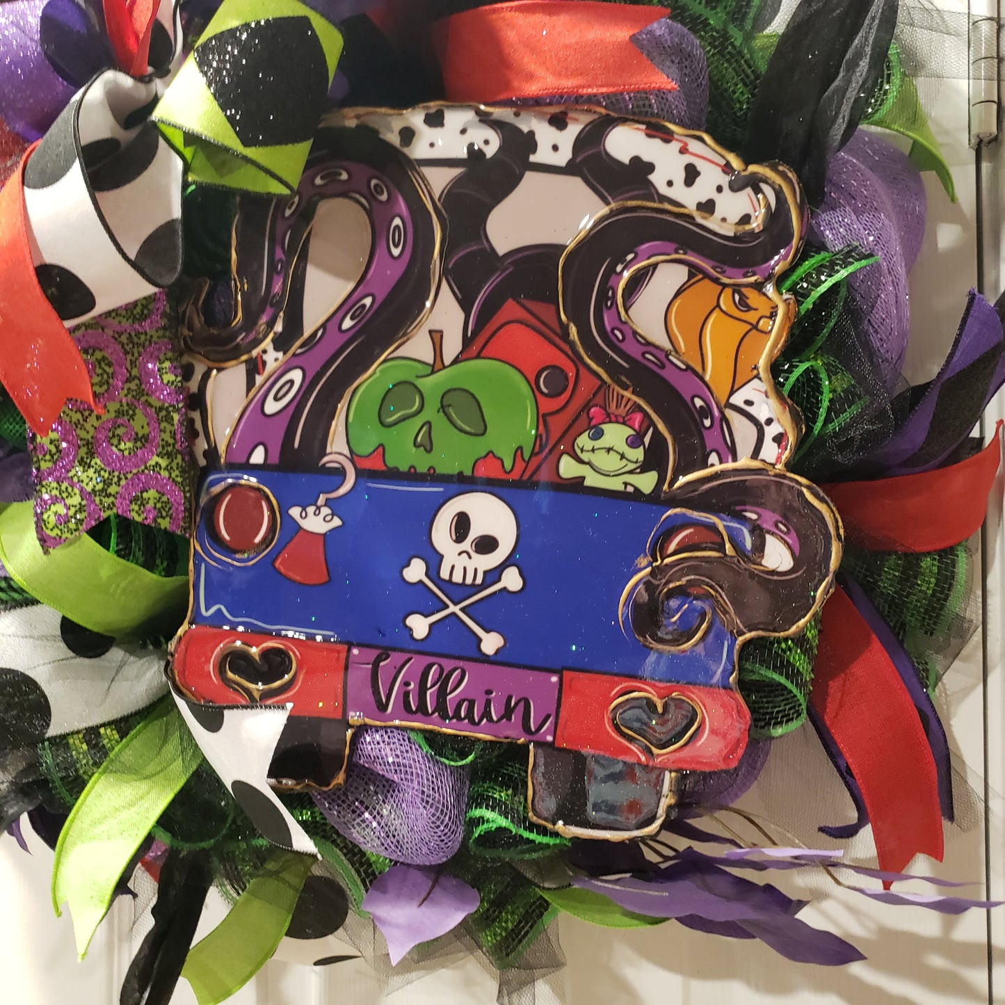 Villian truck Halloween wreath