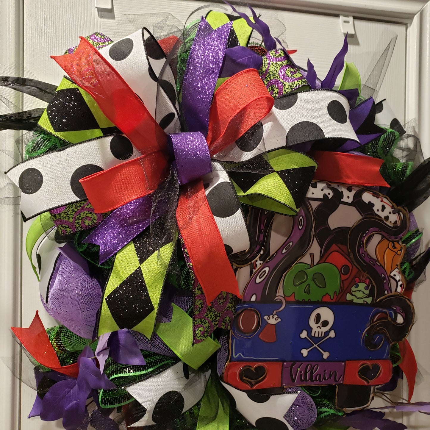 Villian truck Halloween wreath