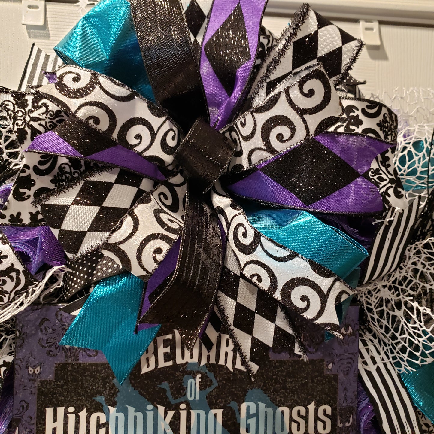 Haunted mansion hitch hickers Halloween wreath