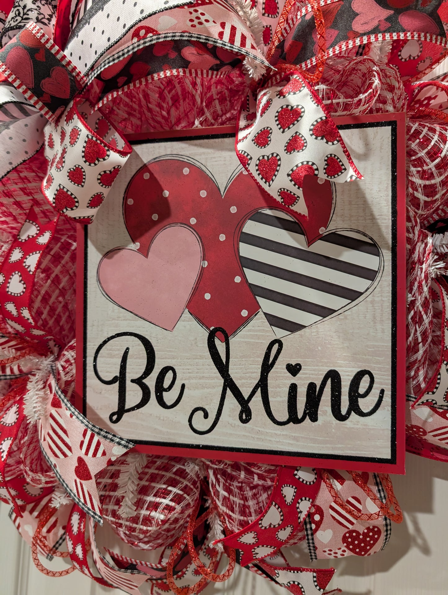 Be Mine Valentine's Day wreath door hanger