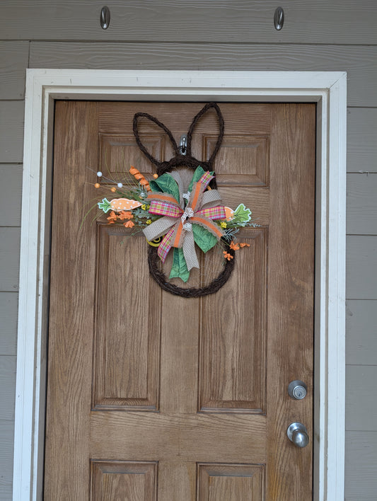 Easter bunny wreath for your wall or door decor