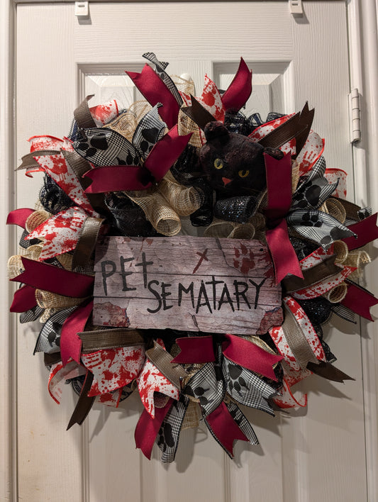 Pet Sematary Halloween  wreath