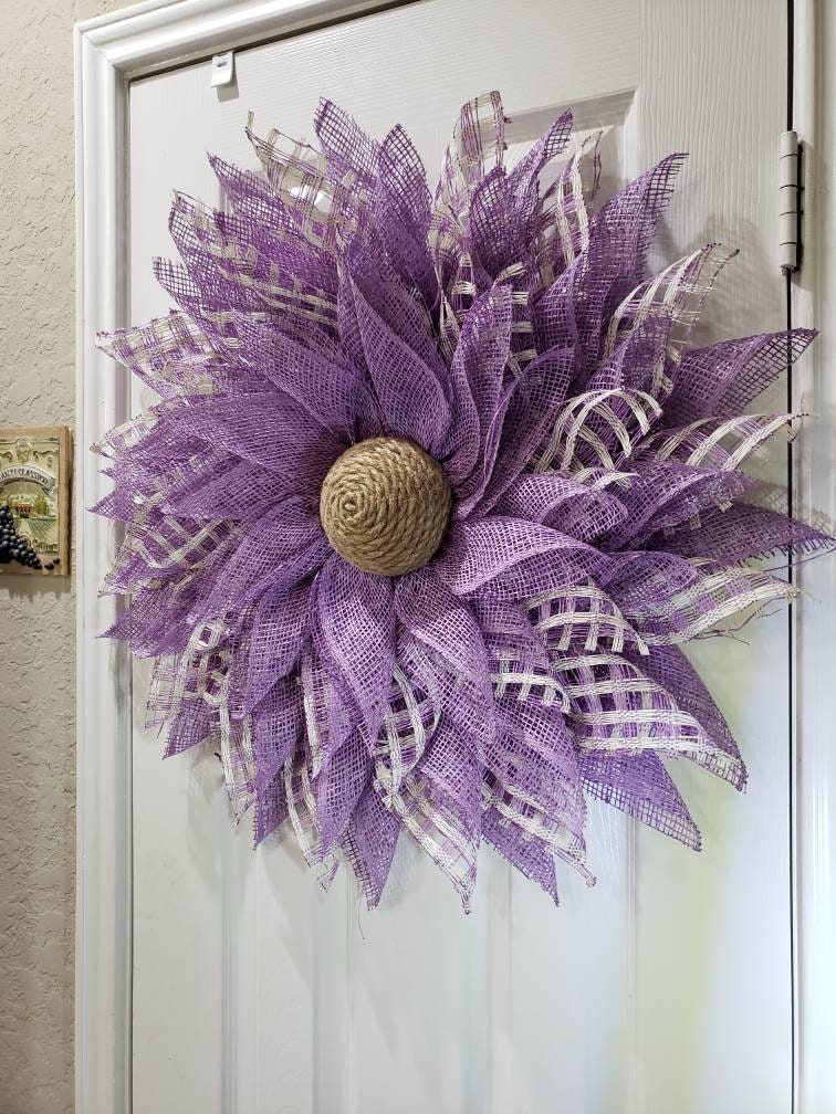 Easter, Spring, Lavender, purple, flower, wreath, for your wall or door decor