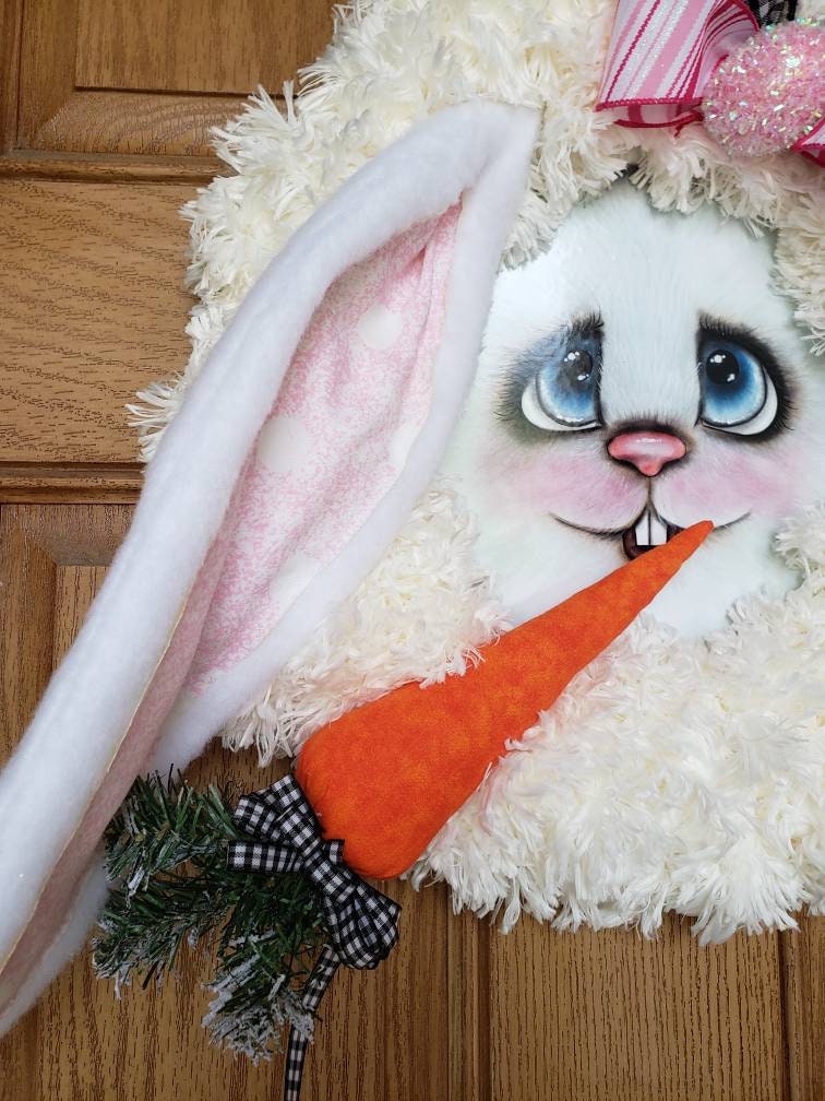 Easter, bunny, face, wreath for your wall or door decor