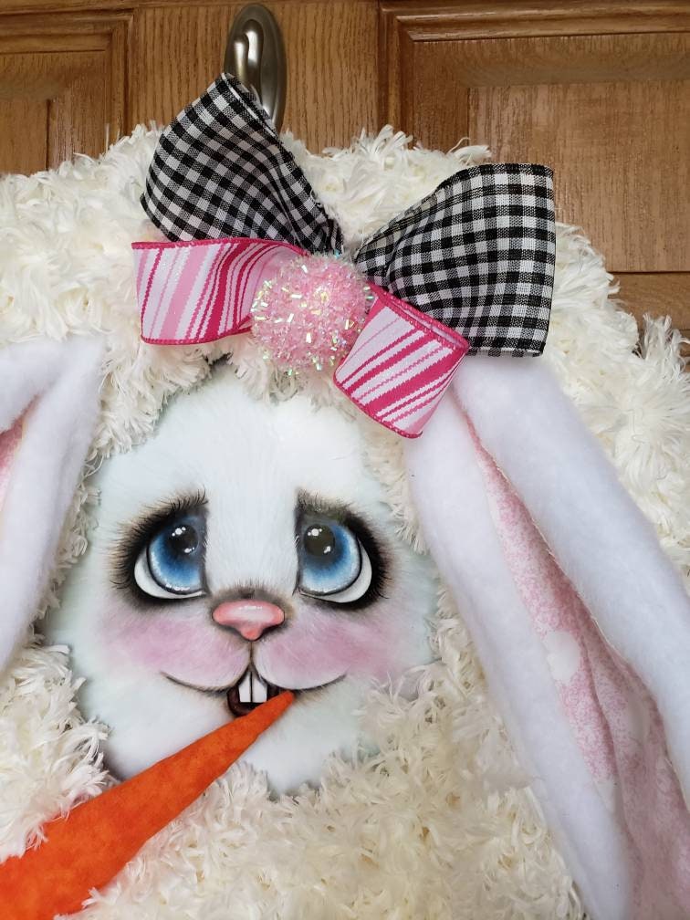 Easter, bunny, face, wreath for your wall or door decor