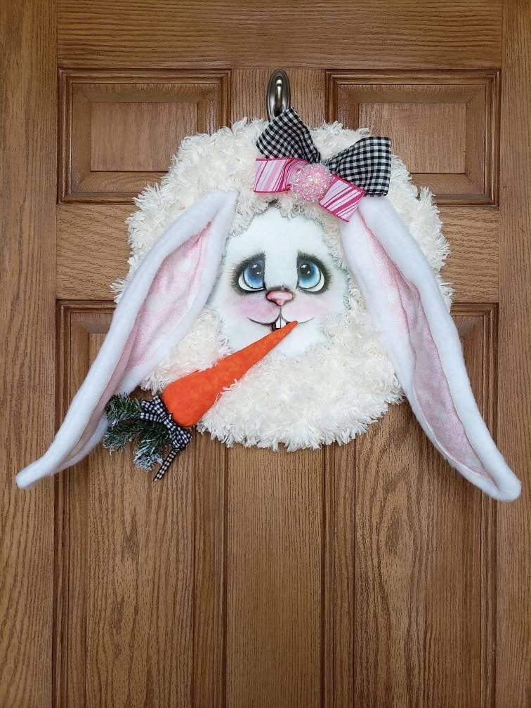 Easter, bunny, face, wreath for your wall or door decor