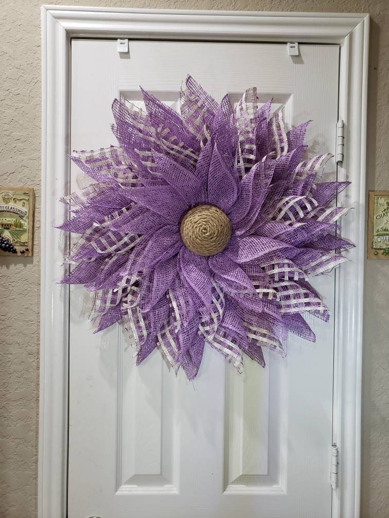 Easter, Spring, Lavender, purple, flower, wreath, for your wall or door decor