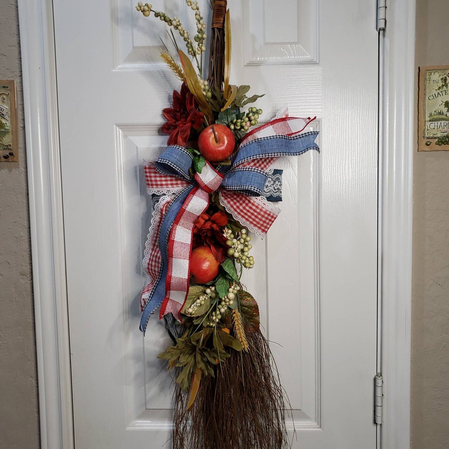 Crisp apple wisk broom door hanger