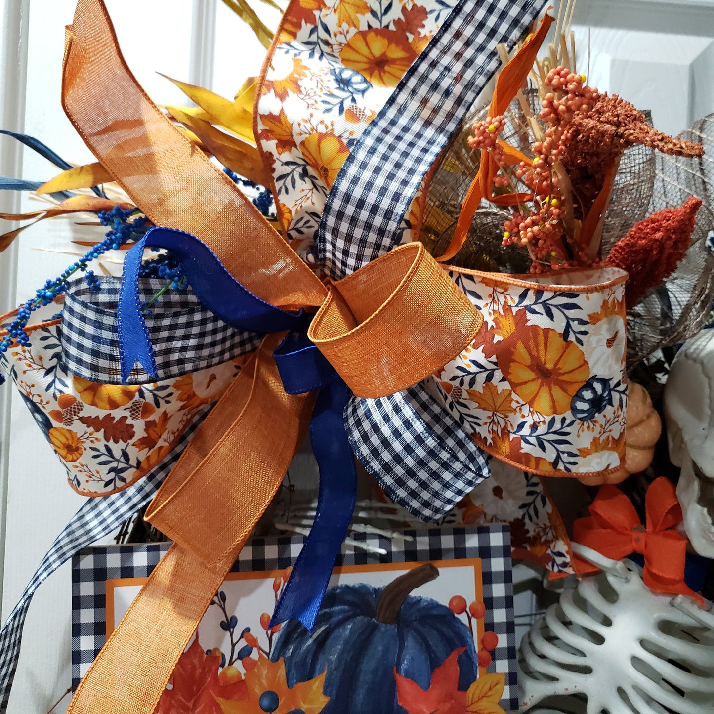 Mr Bones, skeleton, Halloween, fall, grapevine, twig wreath is ready for your door!