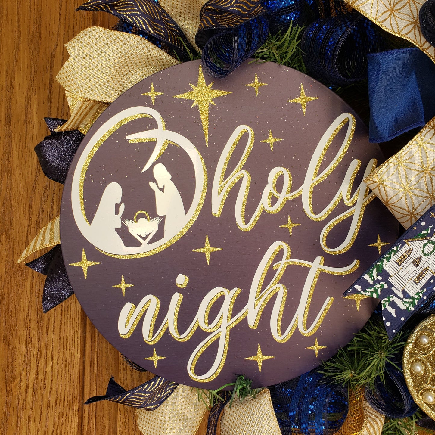 Oh Holly Night, wreath, is perfect for your, front door or wall decor.