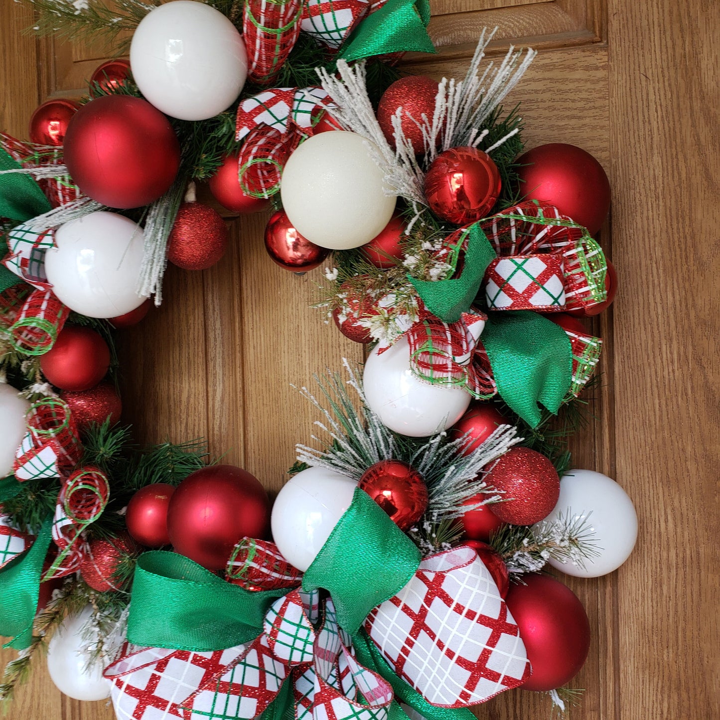 Large, wreath, is perfect for your, front door or wall decor.