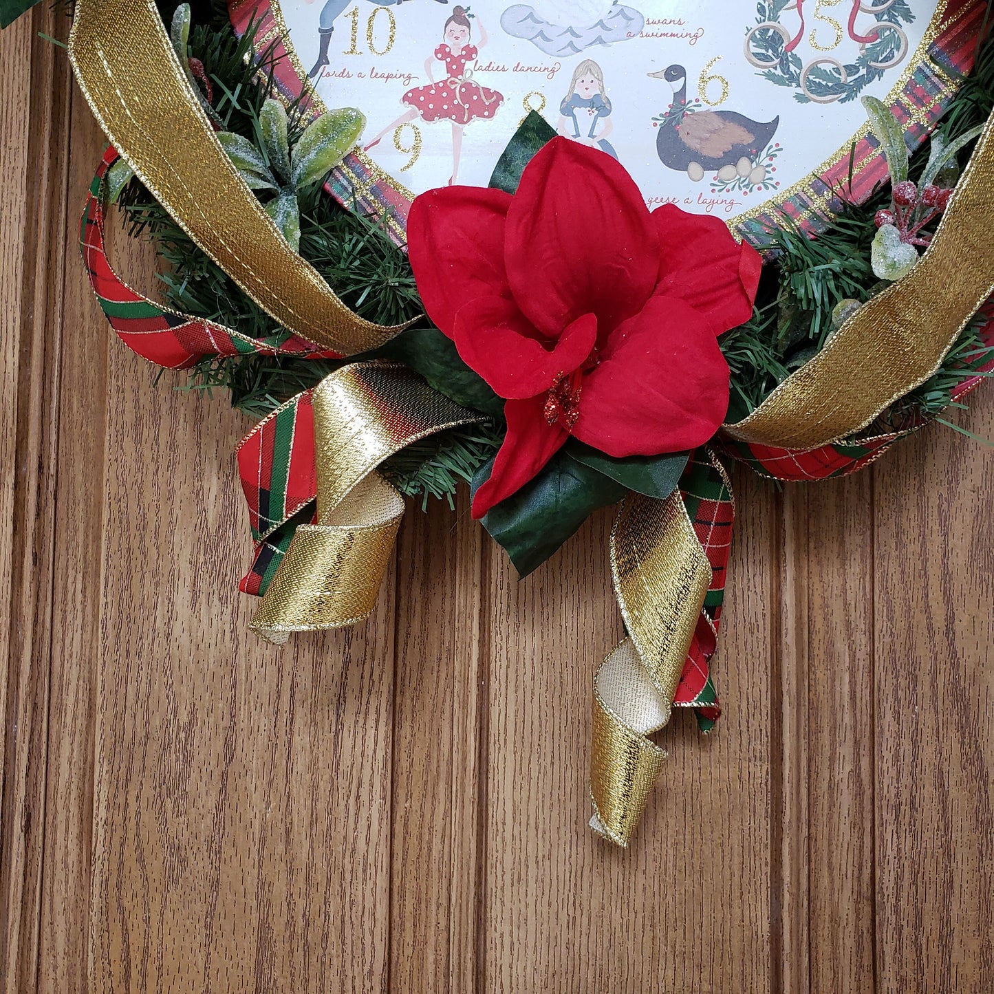 Twelve days of Christmas wreath for your front door or wall