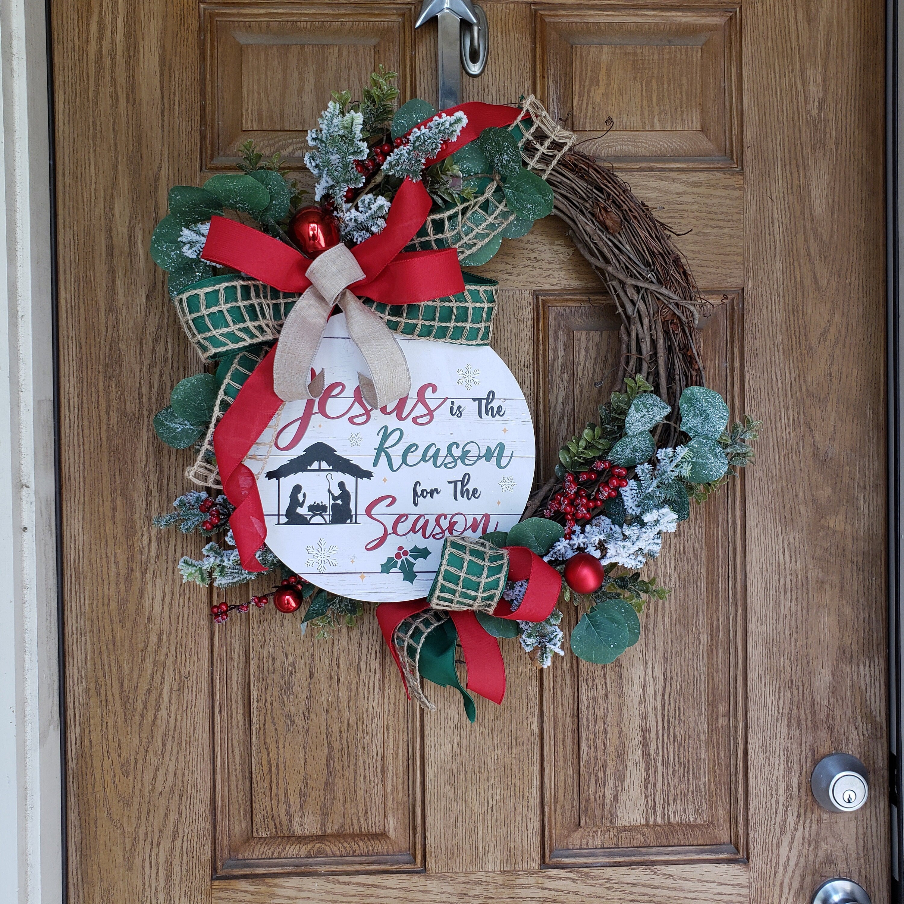 Jesus Is The sale Reason For The Season Christmas Wreath