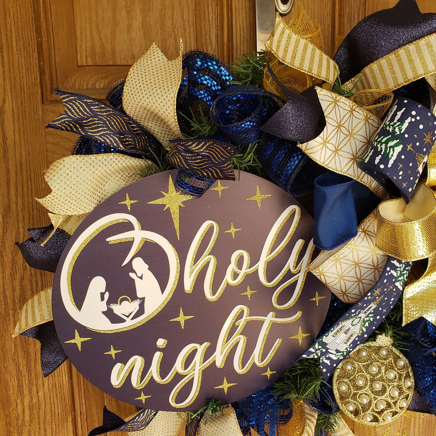 Oh Holly Night, wreath, is perfect for your, front door or wall decor.