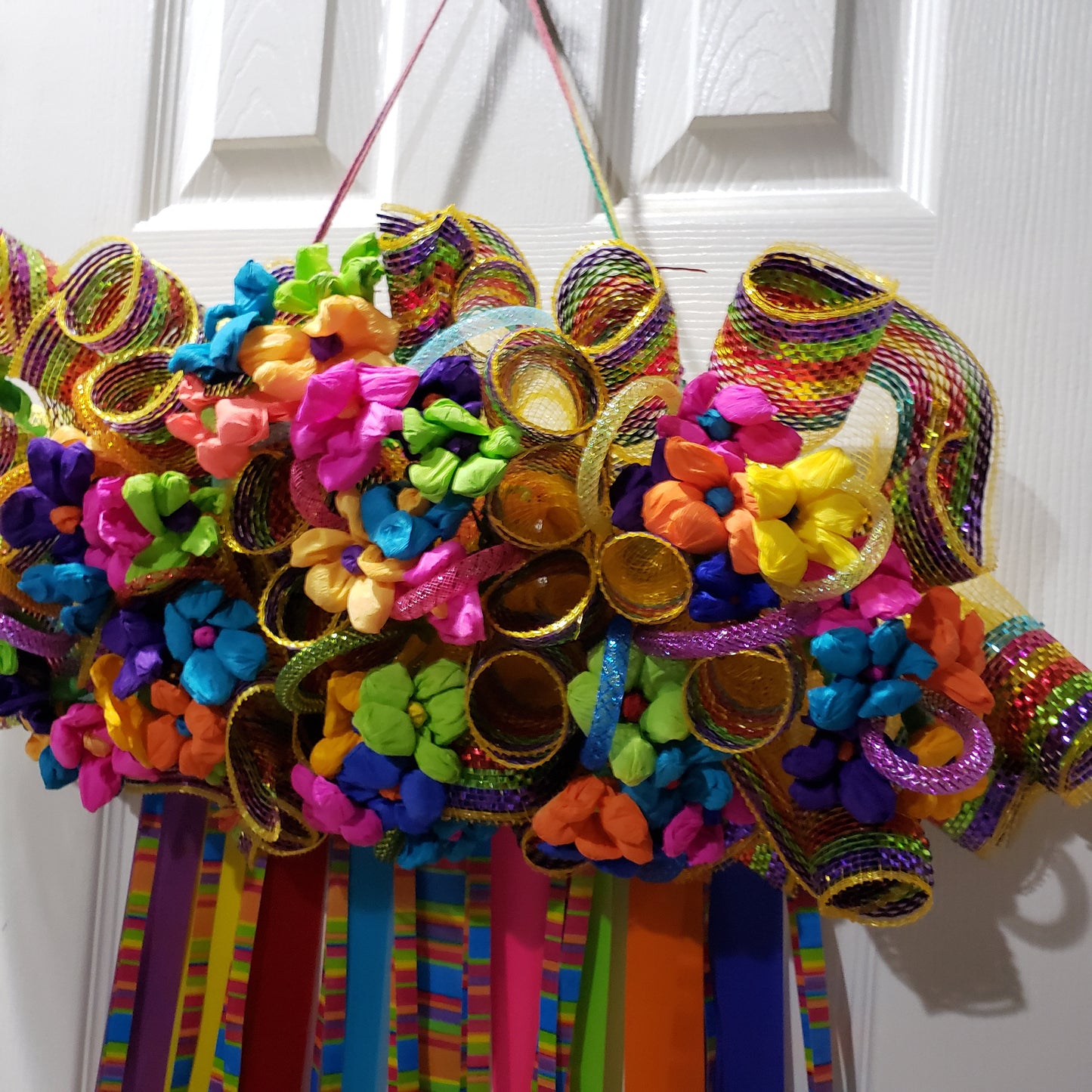 Fiesta wreath, San Antonio, Fiesta Decoration, Fiesta swag, Cinco de Mayo wreath, for your wall or door decor