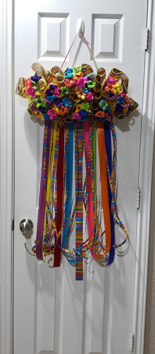 Fiesta wreath, San Antonio, Fiesta Decoration, Fiesta swag, Cinco de Mayo wreath, for your wall or door decor